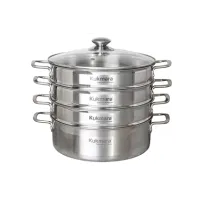 Мантоварка-пароварка из нержавеющей стали 4 л стекл/кр 3 секции ТМ KUKMARA