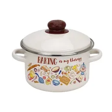 Кастрюля эмалированная цилиндрическая Выпечка мет/об 2 л