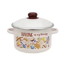 Кастрюля эмалированная цилиндрическая Выпечка мет/об 3 л