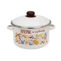 Кастрюля эмалированная цилиндрическая Выпечка 4 л мет/об