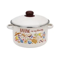 Кастрюля эмалированная цилиндрическая Выпечка 4 л мет/об