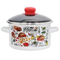 Кастрюля эмалированная цилиндрическая Мексика 2 л мет/об