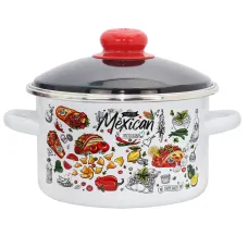 Кастрюля эмалированная цилиндрическая Мексика 2 л мет/об