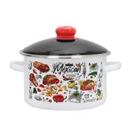 Кастрюля эмалированная цилиндрическая Мексика 4 л мет/об