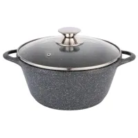 Кастрюля с антипригарным покрытием литая 3 л стекл/кр Кристалл ТМ Традиция