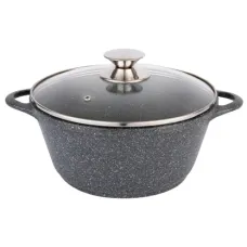 Кастрюля с антипригарным покрытием литая 3 л стекл/кр Кристалл ТМ Традиция