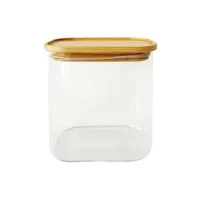 Банка стеклянная овальная 1 л бамбуковая крышка штабелируемая Studio TM Appetite