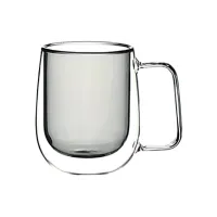 Термокружка стеклянная 350 мл двойные стенки Crystall Grey Studio TM Appetite