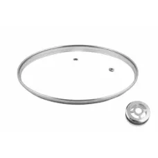 Крышка стеклянная с металлическим ободом усил/пар 18 см TM Appetite