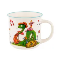 Кружка фарфоровая 400 мл цилиндр Змейки 2 ТМ Appetite