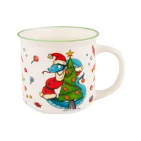 Кружка фарфоровая 400 мл цилиндр Змейки ТМ Appetite