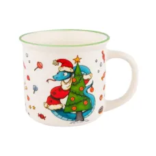 Кружка фарфоровая 400 мл цилиндр Змейки ТМ Appetite