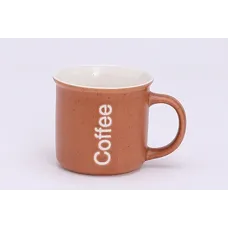 Кружка фарфоровая 400 мл цилиндр Кофейня 2 ТМ Appetite