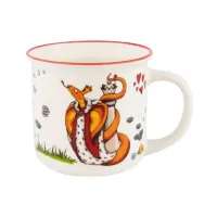 Набор кружек фарфоровых 2 штуки 400 мл цилиндр Змейки ТМ Appetite