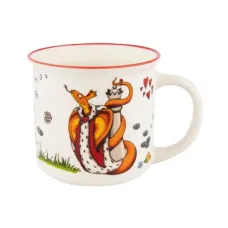 Набор кружек фарфоровых 2 штуки 400 мл цилиндр Змейки ТМ Appetite