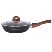 Сковорода с антипригарным покрытием литая 24 см съемная ручка стекл/кр Granit Ultra оригинал ТМ KUKMARA