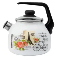 Чайник эмалированный сферический со свистком Париж TM Appetite 3 л