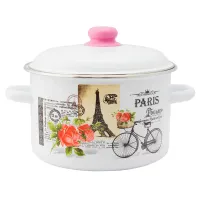 Кастрюля эмалированная цилиндрическая Париж ТМ Appetite 4 л