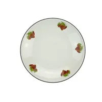 Блюдо эмалированное 3 л/D37 см с рис Клубника 5