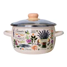 Кастрюля эмалированная сферическая Эдем 2 л стекл/кр ТМ Appetite