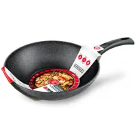 Сковорода с антипригарным покрытием Вок литая 28 см Гранит индукция ТМ НМП