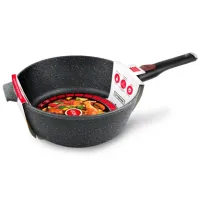 Сотейник с антипригарным покрытием литой 26 см съемн/руч индукция Гранит ТМ НМП