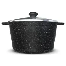 Кастрюля с антипригарным покрытием литая 4 л стеклянная крышка Neva Granite ТМ NEVA