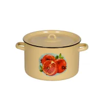 Кастрюля эмалированная крем Гранат – Северсталь 4.5 л