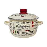 Кастрюля эмалированная сферическая Шедевры 5.5 л ТМ Appetite