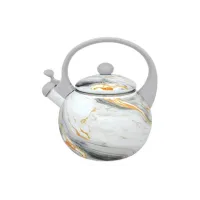 Чайник эмалированный 2 л со свистком Мраморный ТМ Appetite
