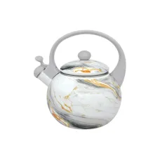 Чайник эмалированный 2 л со свистком Мраморный ТМ Appetite