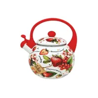 Чайник эмалированный 2 л со свистком Ягодный микс ТМ Appetite