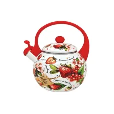 Чайник эмалированный 2 л со свистком Ягодный микс ТМ Appetite