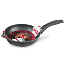 Сковорода с антипригарным покрытием литая 18 см Черный гранит ТМ НМП