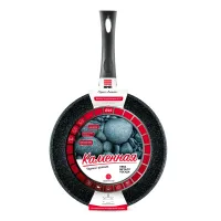 Сковорода с антипригарным покрытием литая 22 см Черный гранит ТМ НМП