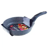 Сковорода с антипригарным покрытием литая Мрамор 22 см ТМ Традиция