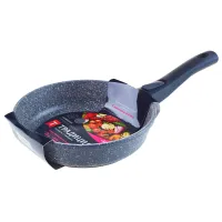 Сковорода с антипригарным покрытием литая съемная ручка Мрамор 22 см ТМ Традиция
