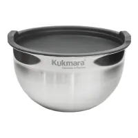 Миска из нержавеющей стали 3.7 л 22 см пласт/кр ТМ KUKMARA