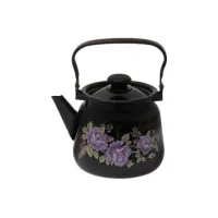 Чайник эмалированный с рисунком Черный – Сибирские Товары 3.5 л
