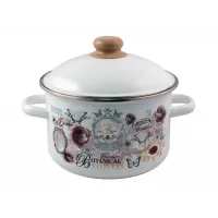 Кастрюля эмалированная цилиндрическая Roses ТМ Appetite 3 л