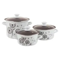 Набор эмалированной посуды 3 предмета Адажио-5-1-Люкс - КМЗ