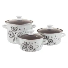 Набор эмалированной посуды 3 предмета Адажио-5-1-Люкс - КМЗ