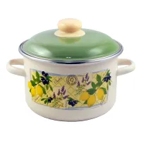 Кастрюля эмалированная цилиндрическая Citrus ТМ Appetite 4 л