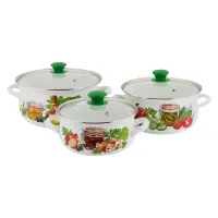 Набор эмалированной посуды 3 предмета Сицилия-1-Экстра - КМЗ