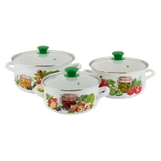 Набор эмалированной посуды 3 предмета Сицилия-1-Экстра - КМЗ
