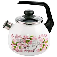 Чайник эмалированный сферический со свистком Bird ТМ Appetite 3 л