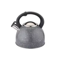 Чайник из нержавеющей стали со свистком светло-серый TM Appetite 3 л