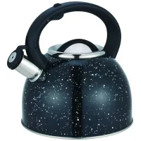 Чайник из нержавеющей стали со свистком черный TM Appetite 3 л