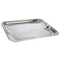 Поднос из нержавеющей стали прямоугольный 33x22 см GAURAV UDYOG