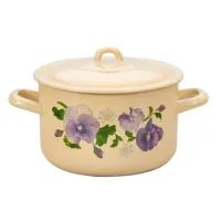 Кастрюля эмалированная 4.3 л Анютины глазки – Лысьвенские эмали